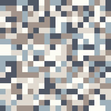 Tarafsız renklerle soyut geometrik arkaplan. Kusursuz vektör deseni. Kahverengi kahverengi, lacivert ve deniz mavisi doğal renkler. Moda kumaş yama tasarımı. Basit geometri