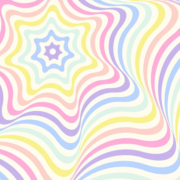 Fondo Geométrico Rayado Colores Pastel Del Espectro Del Arco Iris — Vector de stock