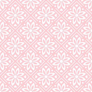 Tek renkli soyut çiçek deseni, sessiz pastel renkler, kusursuz vektör çizimi.