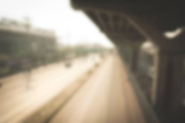 Arka plan otoyola yolda trafik bulanıklık vintage tarzı.