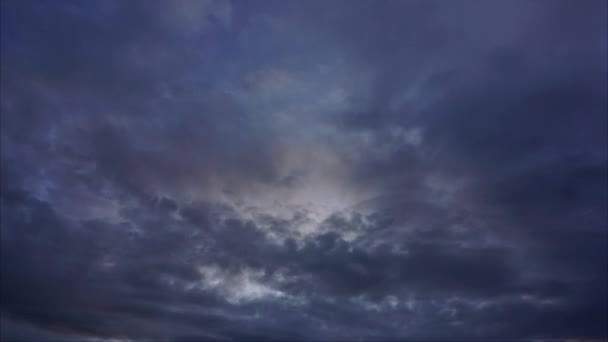 Time Lapse Nubes Dramáticas Hermosa Puesta Sol Con Espacio Copia — Vídeos de Stock