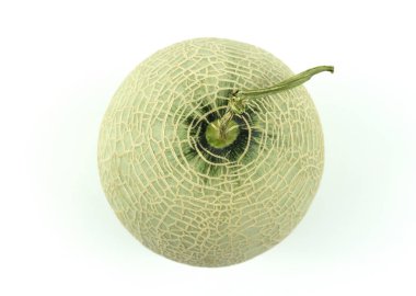 Beyaz Arka Plan üzerine kavun, pişirme için Malzemeler. gıda konsepti. Üst görünüm, kopyalama alanı