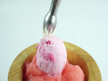 Dondurma üzerine krema, yiyecek konsepti, tasarım için boşluk..