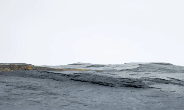Front Black Rock Auf Weißem Hintergrund Blank Für Mockup Design Stockbild