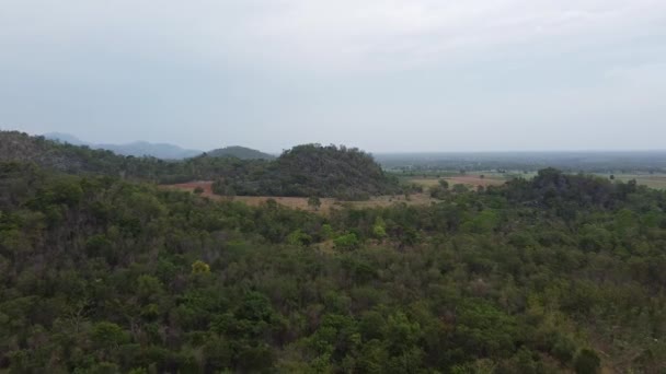 Вид Воздуха Дрон Горный Пейзаж Панорама — стоковое видео
