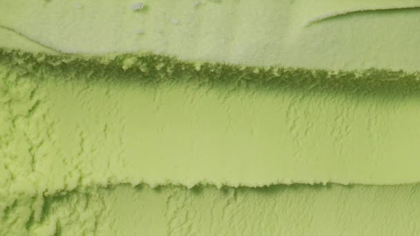 Déplacer Surface Crème Glacée Citron Vert Caméra Vue Dessus — Video