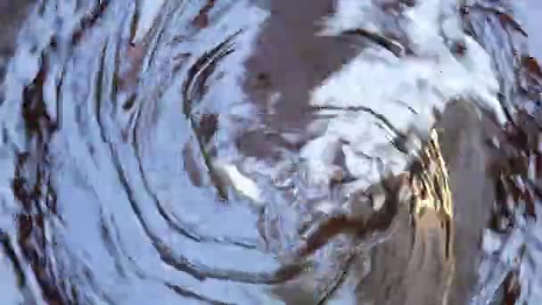 Νερό Περιστρέφεται Μέσα Μια Δίνη Έναν Ανεμοστρόβιλο — Αρχείο Βίντεο