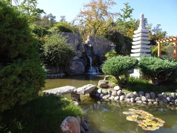 Söt Japansk Trädgård Santiiago Chile — Stockfoto