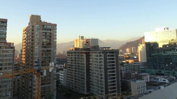 Timelapse Zonsondergang Stad Van Santiago Chile — Stockvideo