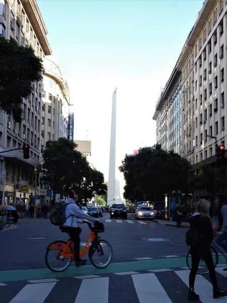 Obelisco Buenos Aires Monumento Histórico Considerado Icono Ciudad Buenos Aires —  Fotos de Stock