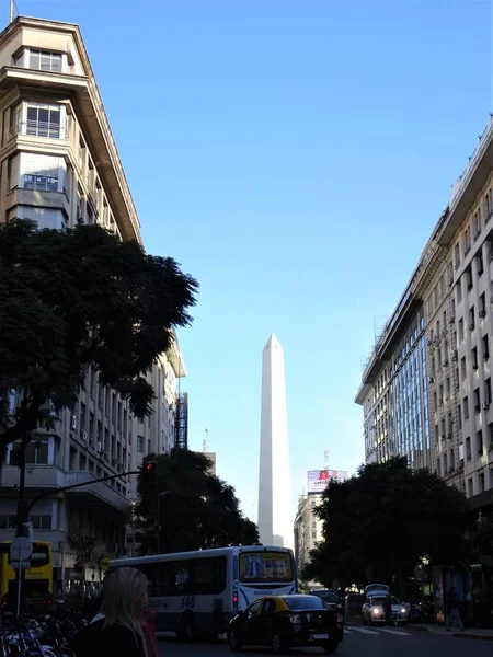 Obelisco Buenos Aires Monumento Storico Considerato Icona Della Città Buenos — Foto Stock