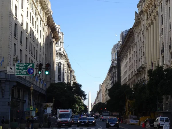 Obelisk Buenos Aires Historyczny Pomnik Uważany Ikonę Miasta Buenos Aires — Zdjęcie stockowe