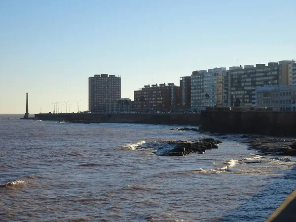 Pohled Rambla Montevideo Uruguaye — Stock fotografie