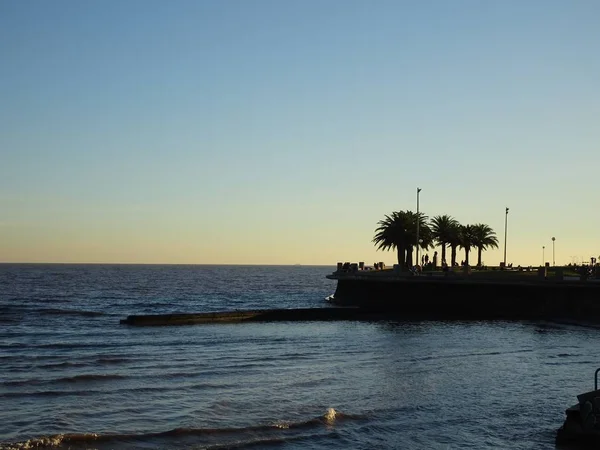 Plaża Pocitos Plaża Montevideo Znajduje Się Całości Dzielnicy Pocitos Znajduje — Zdjęcie stockowe