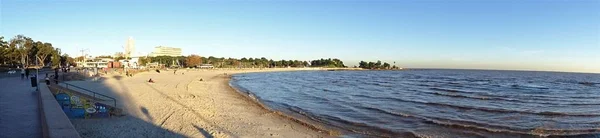 Montevideo Bir Plaj Olan Pocitos Plajı Tamamen Pocitos Semtinde Yer — Stok fotoğraf