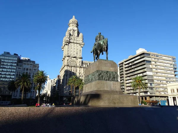 Palacio Salvo Emblematisk Byggnad Staden Montevideo Uruguay — Stockfoto