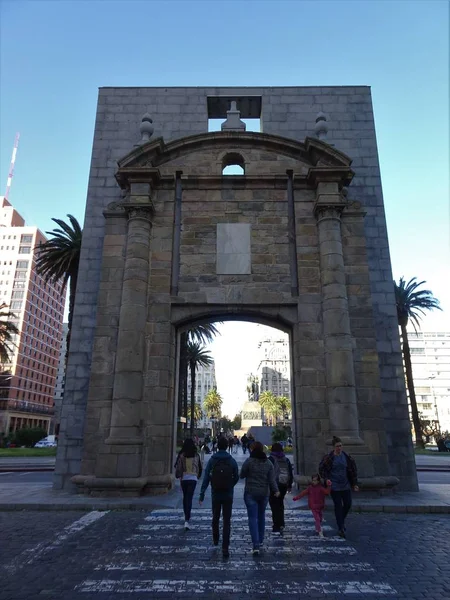 Пуэрта Сьюдадела Воротами Сьюдаделу Монтевидео Большую Военную Крепость Построенную Испанцами — стоковое фото