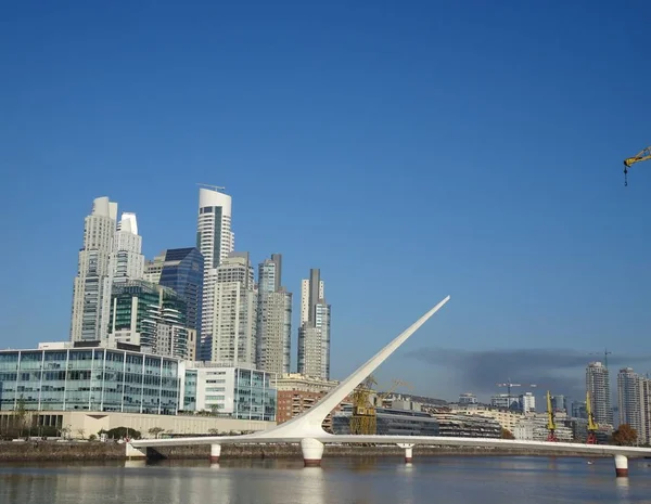 Pont Femme Est Pont Haubans Contrepoids Pylône Buenos Aires Argentine — Photo