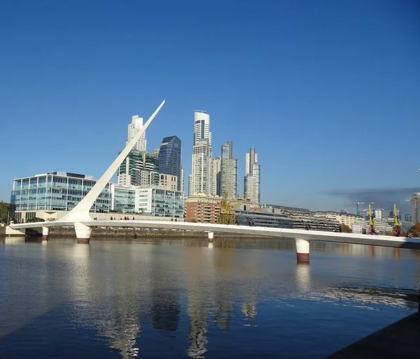 Pont Femme Est Pont Haubans Contrepoids Pylône Buenos Aires Argentine — Photo