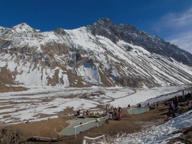 Valle de Colina kaplıcaları, Cajon del Maipo, Cordillera de los Andes, Santiago, Şili, Şili