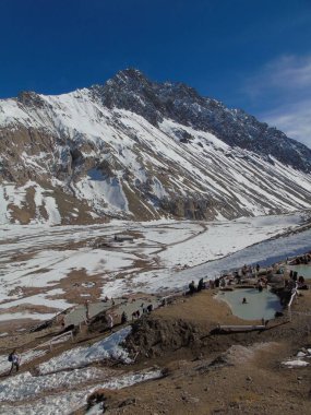 Valle de Colina kaplıcaları, Cajon del Maipo, Cordillera de los Andes, Santiago, Şili, Şili