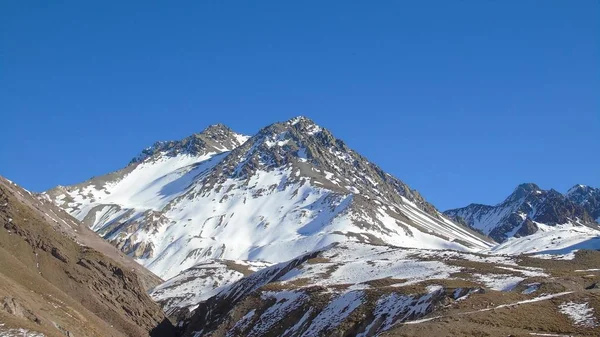 Horké Prameny Valle Colina Cajon Del Maipo Cordillera Los Andes — Stock fotografie