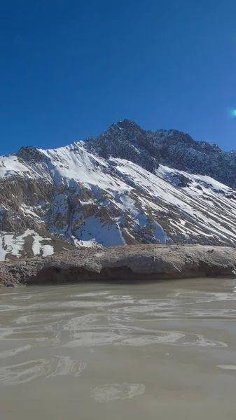 Horké Prameny Valle Colina Cajon Del Maipo Cordillera Los Andes — Stock fotografie