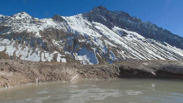 Warmwaterbronnen Van Valle Colina Cajon Del Maipo Cordillera Los Andes — Stockfoto