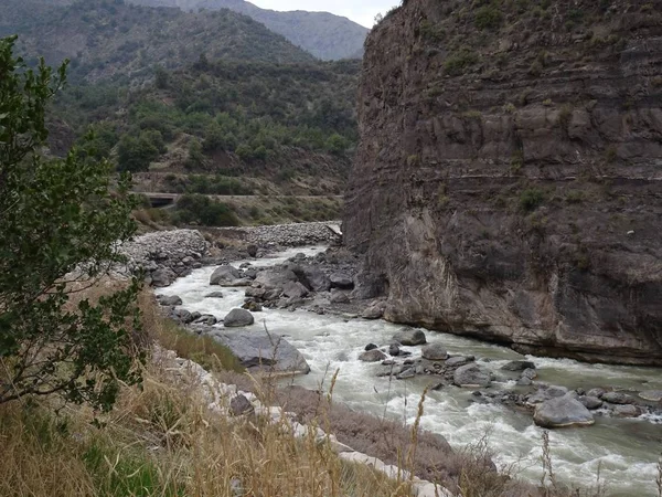 Yeso Nehri Buzların Erimesi Ardından Şili Deki Maipo Nehri Akan — Stok fotoğraf