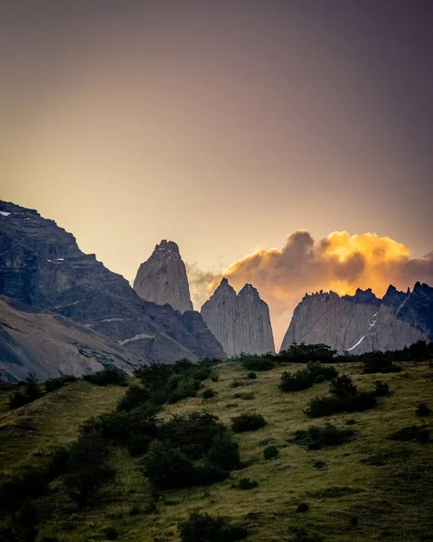 Torres Del Paine Parque Nacional Patagonia Montaña Granito Lugar Más — Foto de Stock