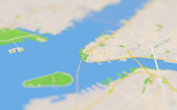 城市地图3D — 图库照片