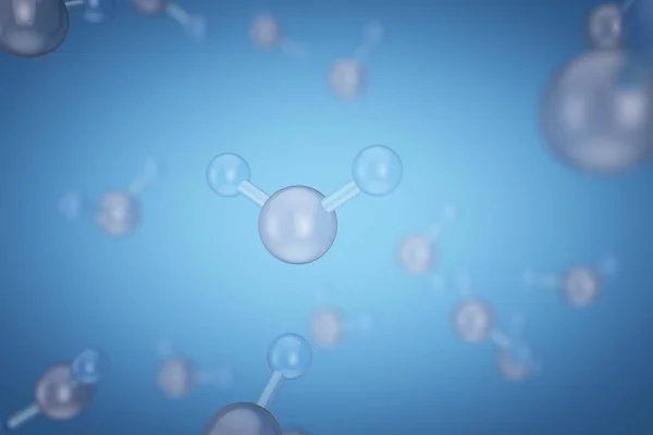Molekulare Struktur Modell Abbildung Von Wasser — Stockfoto