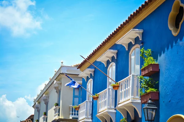 Antigua fachada Colonial in Cartagena Kolombiya
