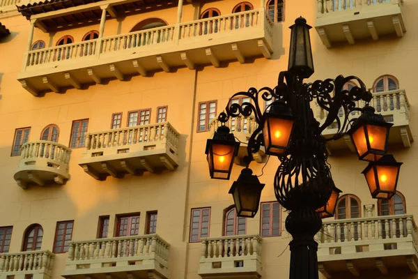 Beautiful architecture and lighthouse in Cartagena Colombia