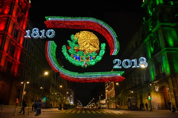 Bağımsızlık günü Mexico City zocalo içinde için ışıkları