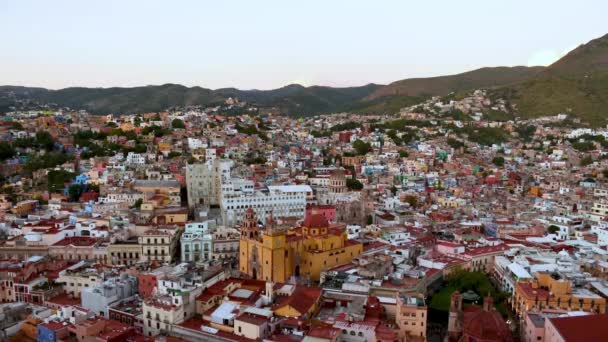 Time lapse au coucher du soleil dans la ville de Guanajuato Mxico, vue depuis le monument pipila 
