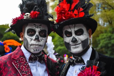 Mexico City, Meksika, 21 Ekim 2018: Mexico City 'de Ölüler Günü kutlamaları