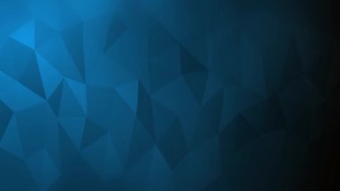 Fondo poligonal azul en movimiento