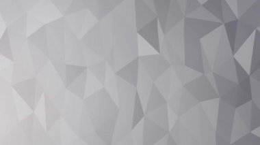 Fondo poligonal blanco en movimiento, bajo poli
