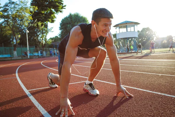 Spor. Runner start üzerinde.