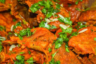 Keşmir tarzda pişmiş Tandoori tavuk, bir Hint Mutfak