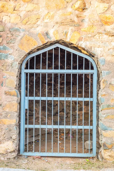 Iron grill door of an old Muslim fort in Srinagar, Kashmir