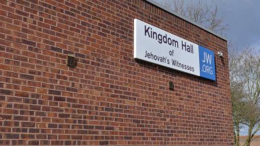 Harlow, İngiltere - 13 Mart 2019. İngiltere Hall Jehovahs Wi