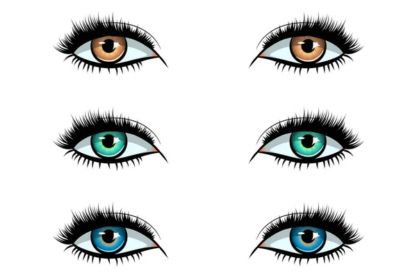 Ojos de mujer — Vector de stock