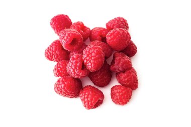 beyaz bir arka plan üzerinde meyveleri ahududu.