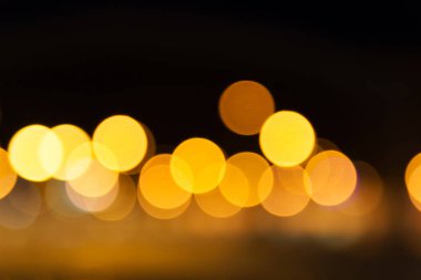 Şehir ışık bokeh arka plan, Rating gece şehri, Defocused gece trafik ışıkları.