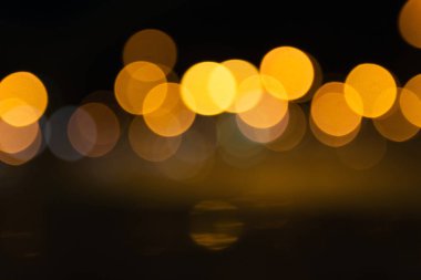 Şehir ışık bokeh arka plan, Rating gece şehri, Defocused gece trafik ışıkları.