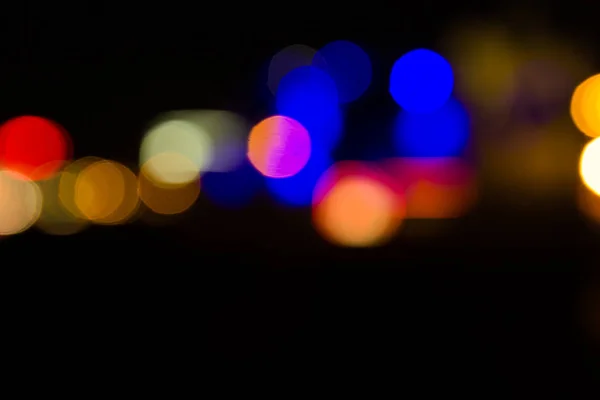 Stadens Ljus Bokeh Bakgrund Staden Trafik Natt Defocused Natt Trafikljus — Stockfoto