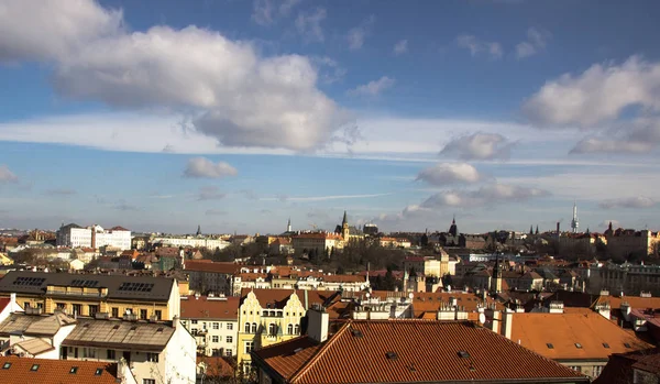 Roofs Houses Sky Clouds City Prague Czech Republic — Stock Photo, Image