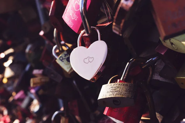 Padlocks on the bridge. Cologne, Germany.